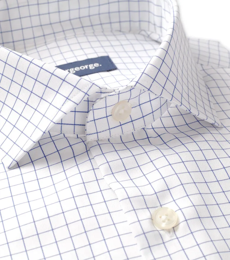 Camisa de popelina blanca lisa de fácil planchado