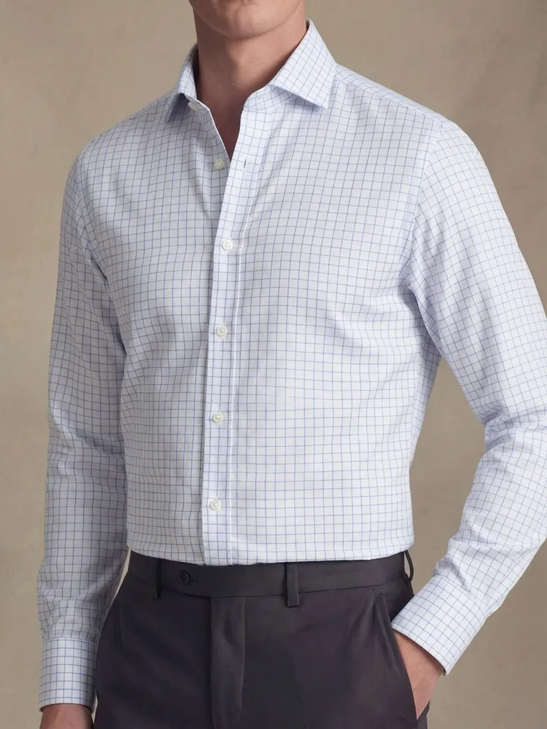 Camisa de popelina blanca lisa de fácil planchado