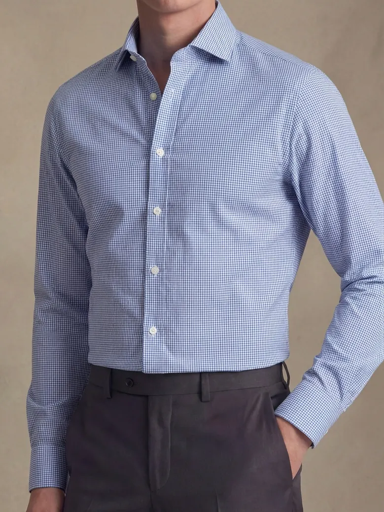 Camisa de popelina blanca lisa de fácil planchado