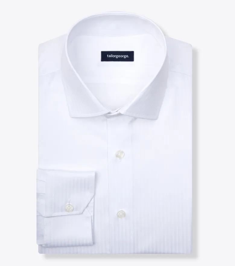 Camisa de popelina blanca lisa de fácil planchado