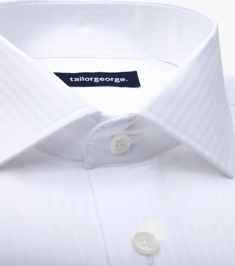 Camisa de popelina blanca lisa de fácil planchado