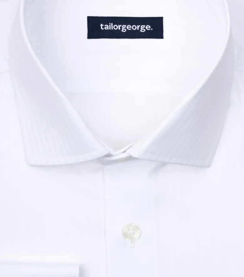 Camisa de popelina blanca lisa de fácil planchado
