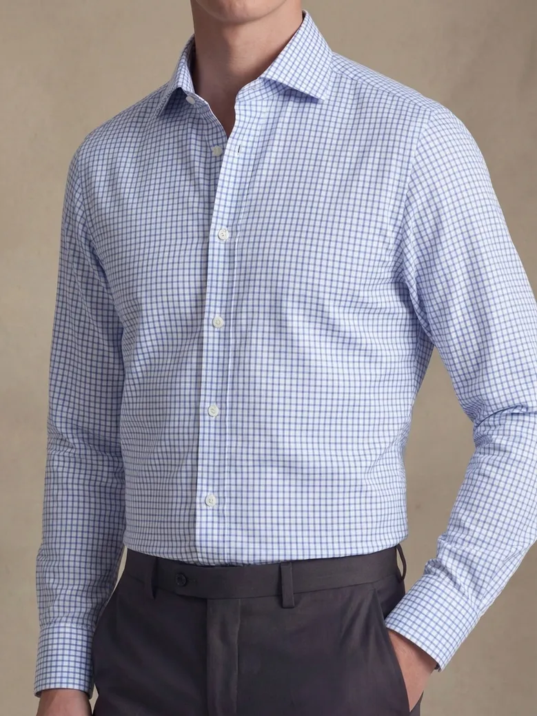 Camisa de popelina blanca lisa de fácil planchado