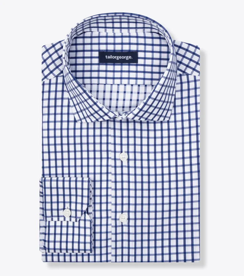 Camisa de popelina blanca lisa de fácil planchado