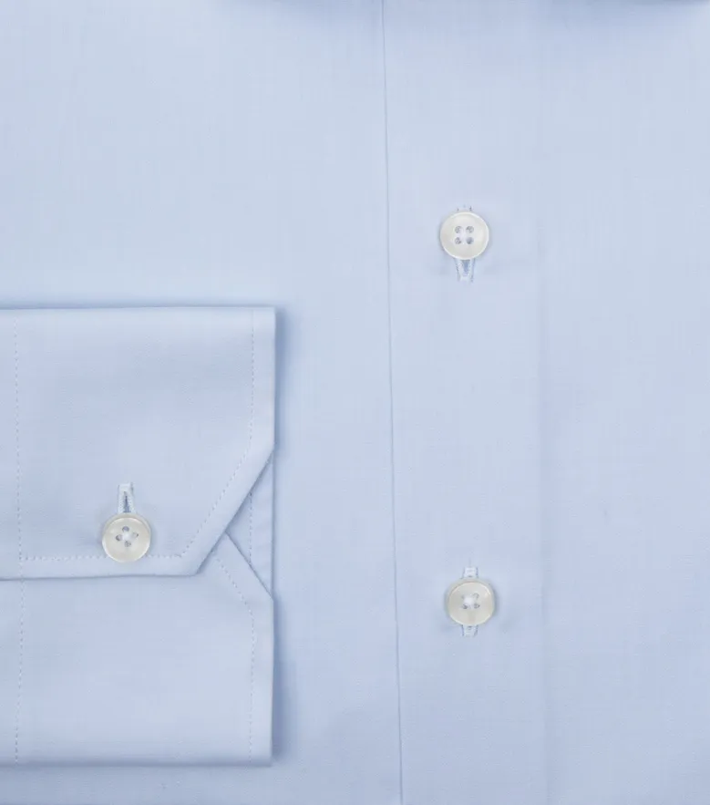 Camisa de popelina blanca lisa de fácil planchado
