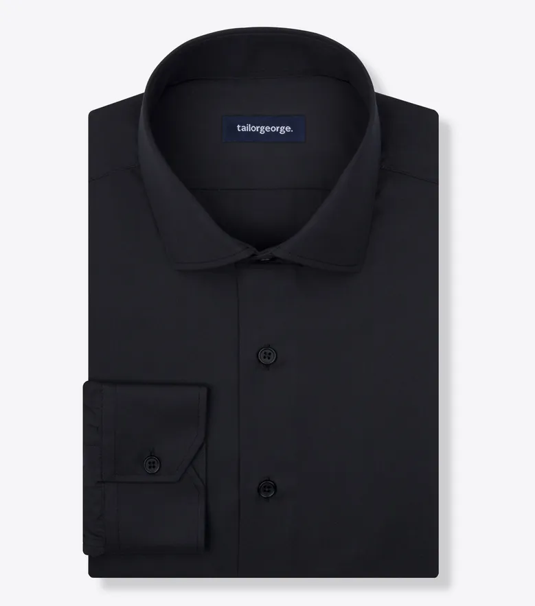 Camisa de popelina blanca lisa de fácil planchado
