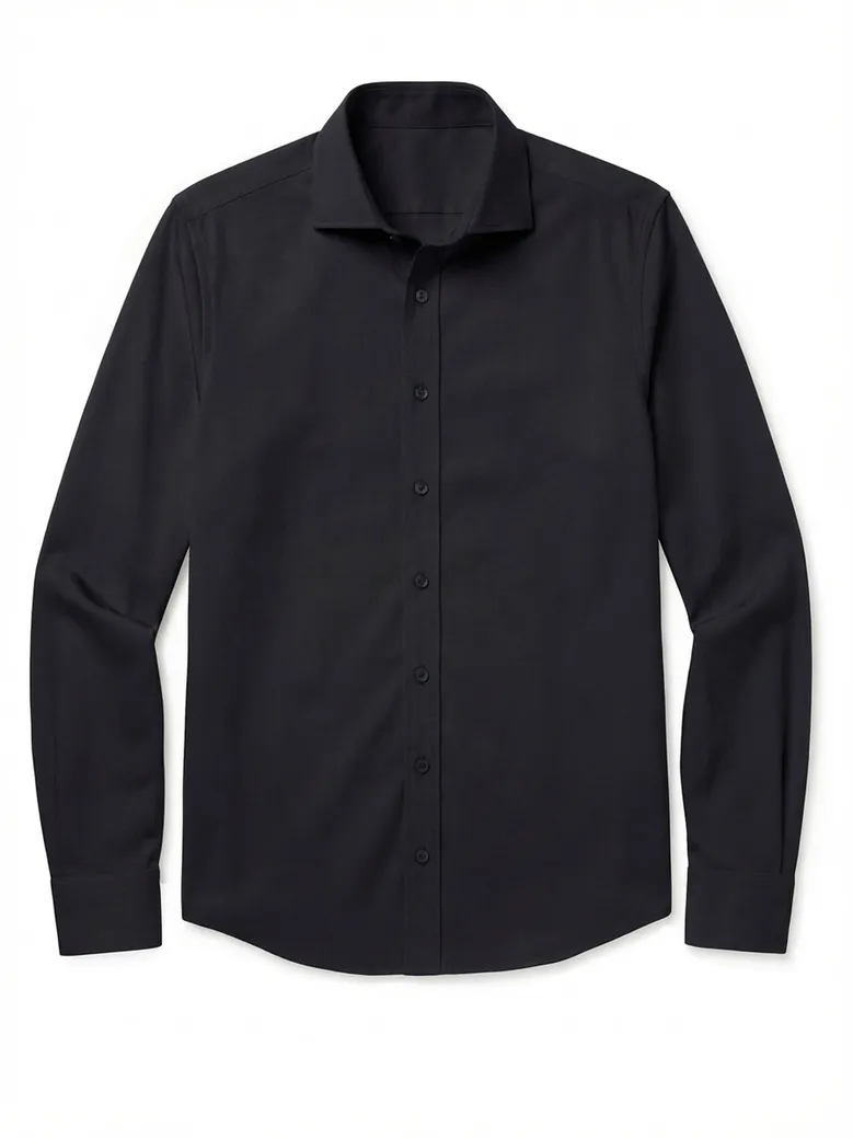 Camisa de popelina blanca lisa de fácil planchado