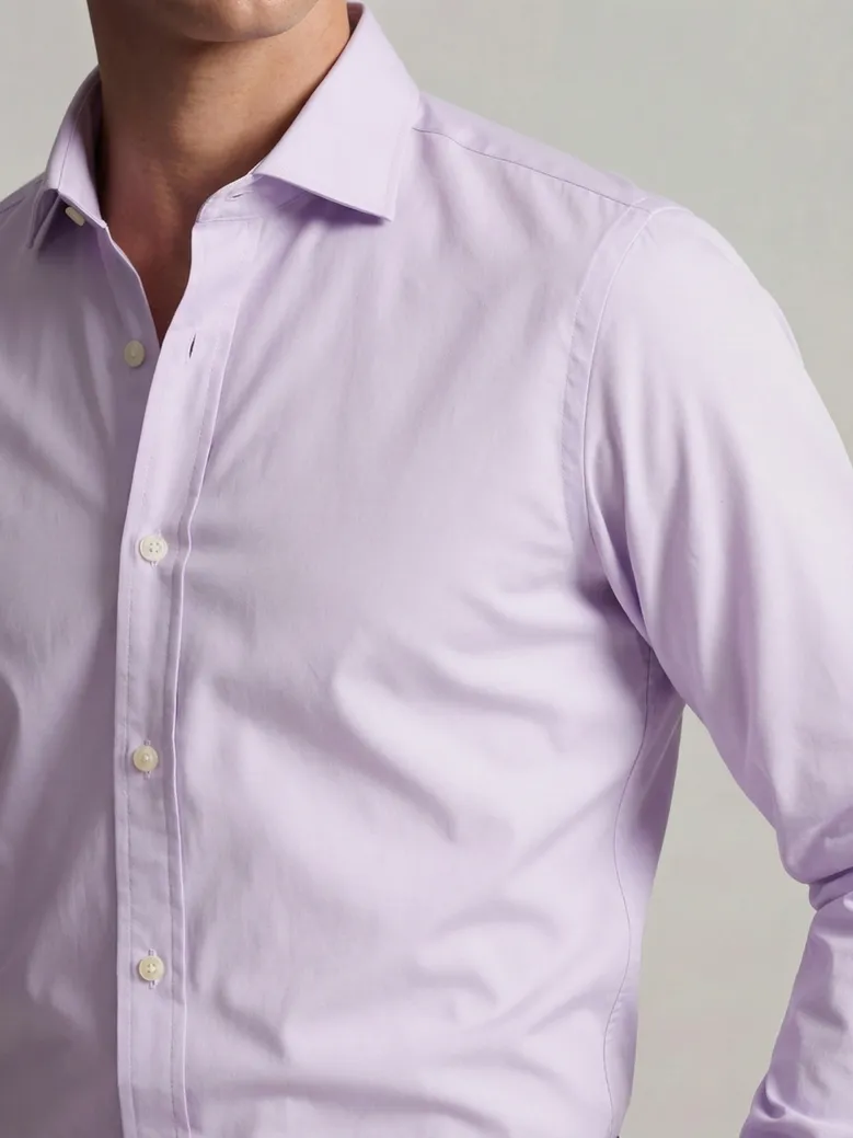 Camisa de popelina blanca lisa de fácil planchado