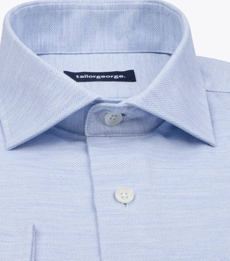 Camisa de popelina blanca lisa de fácil planchado