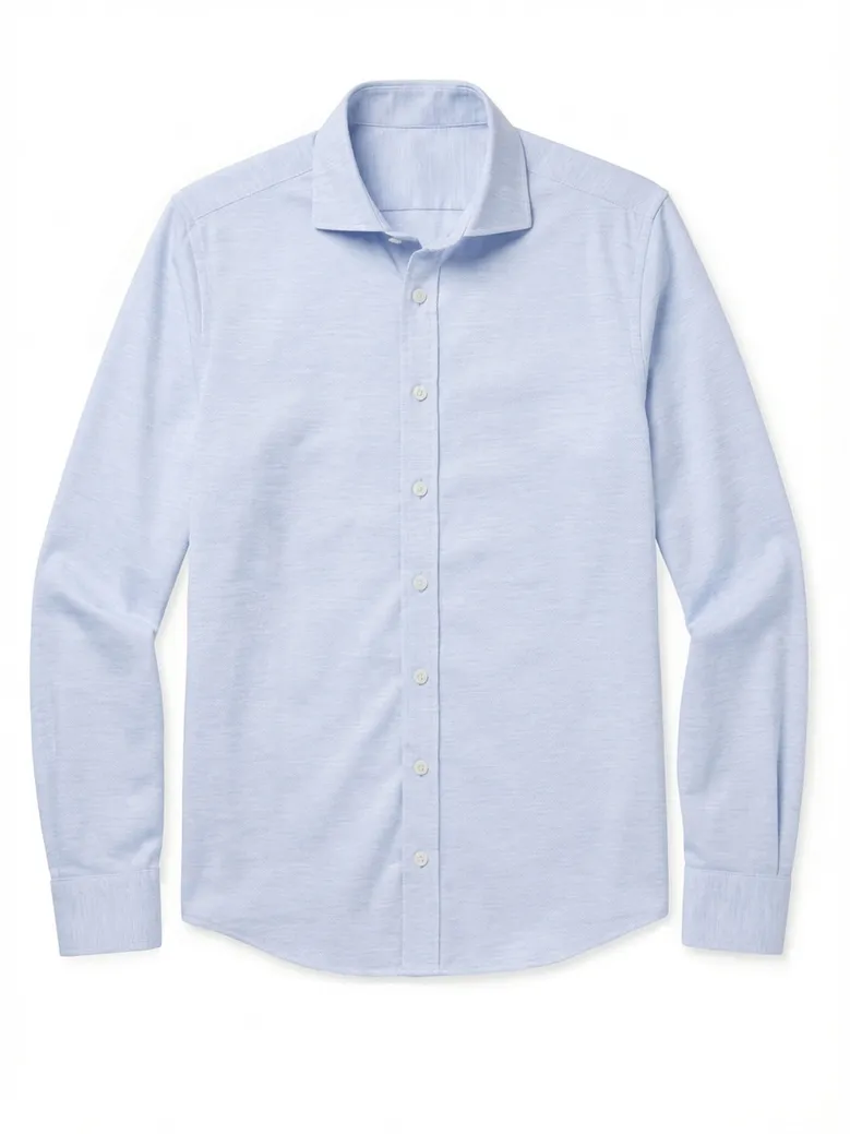 Camisa de popelina blanca lisa de fácil planchado