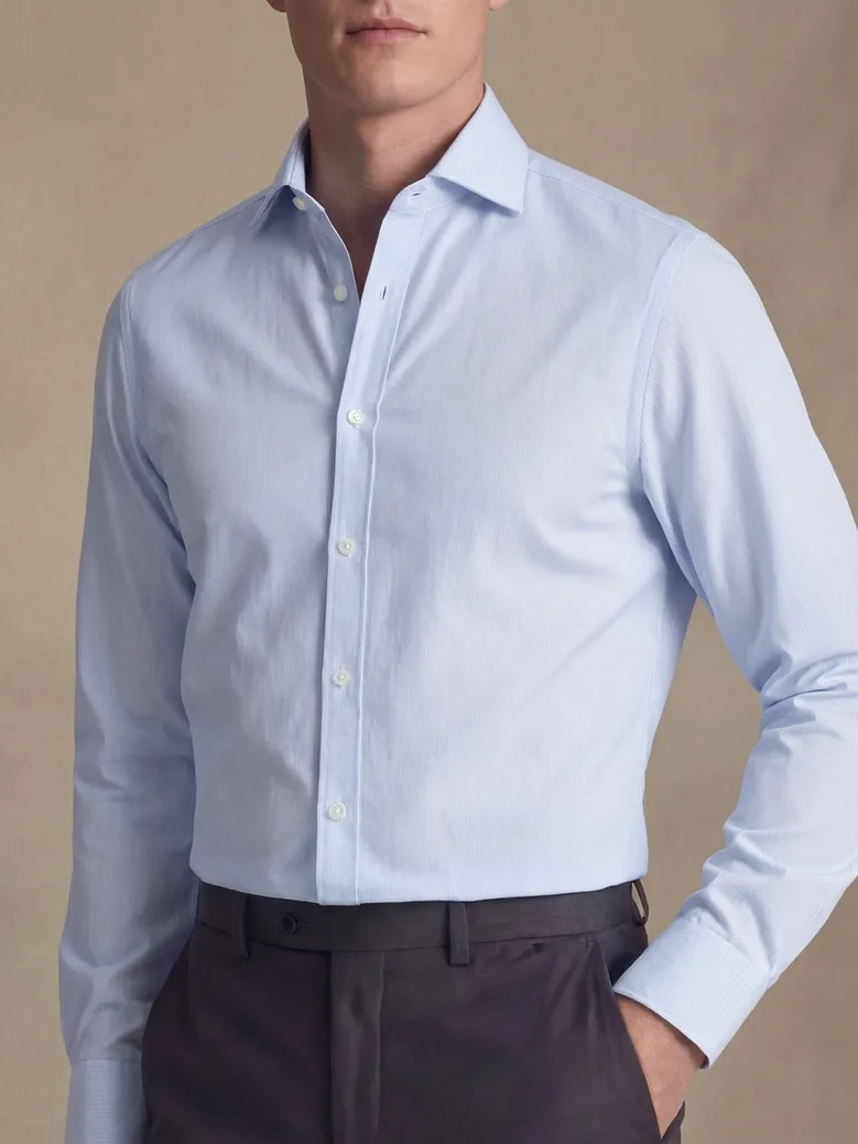 Camisa de popelina blanca lisa de fácil planchado