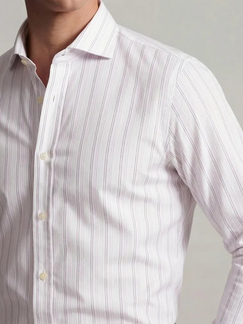Camisa de popelina blanca lisa de fácil planchado