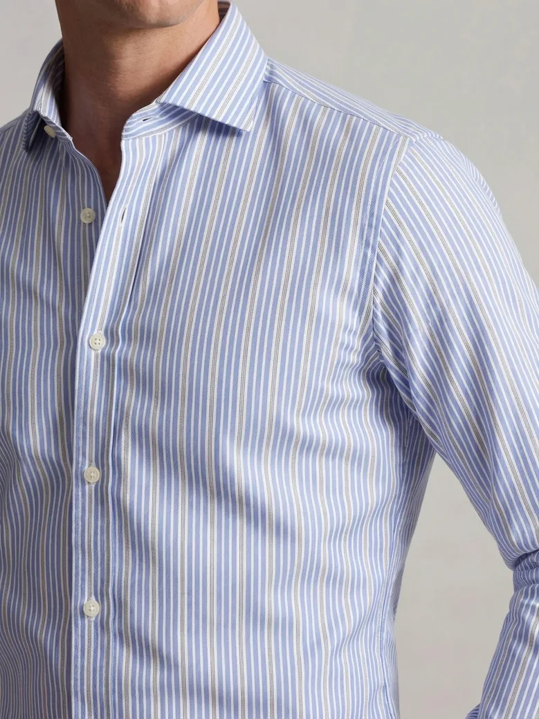 Camisa de popelina blanca lisa de fácil planchado
