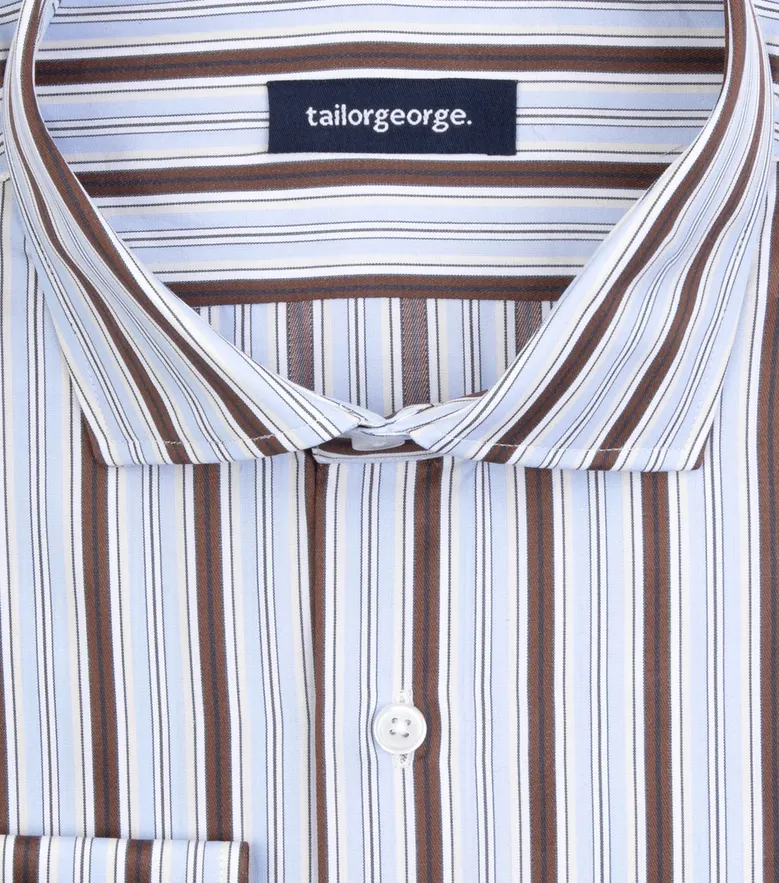 Camisa de popelina blanca lisa de fácil planchado