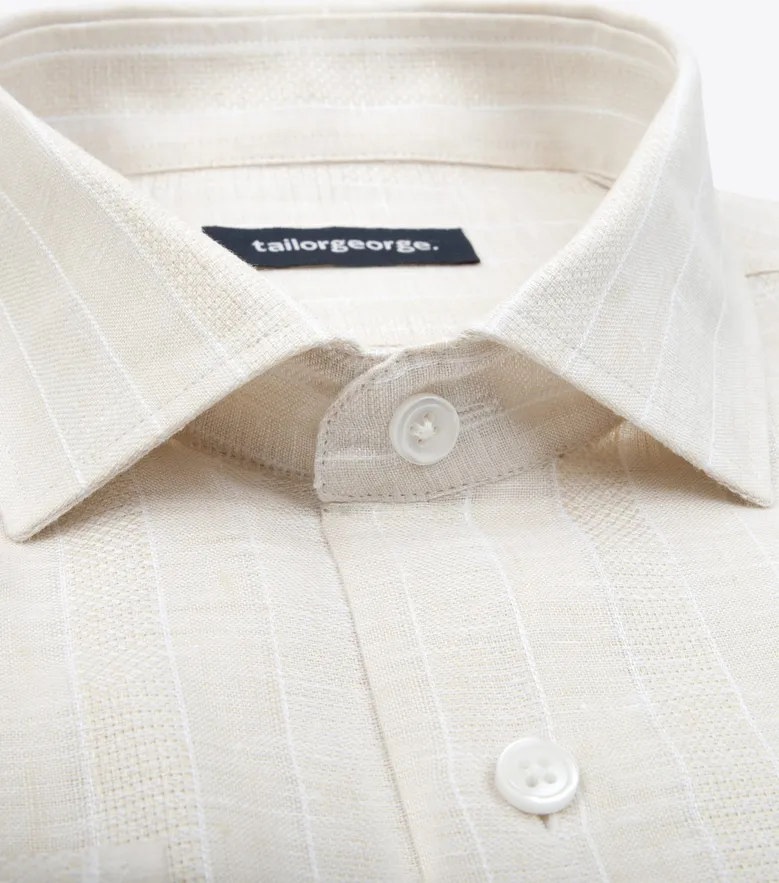 Camisa de popelina blanca lisa de fácil planchado