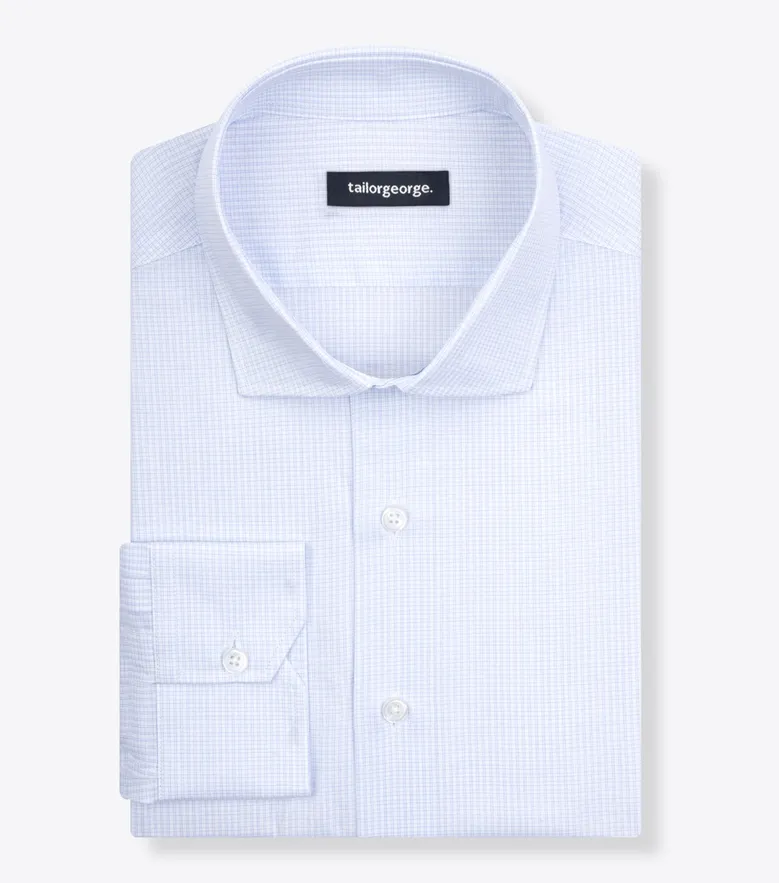 Camisa de popelina blanca lisa de fácil planchado