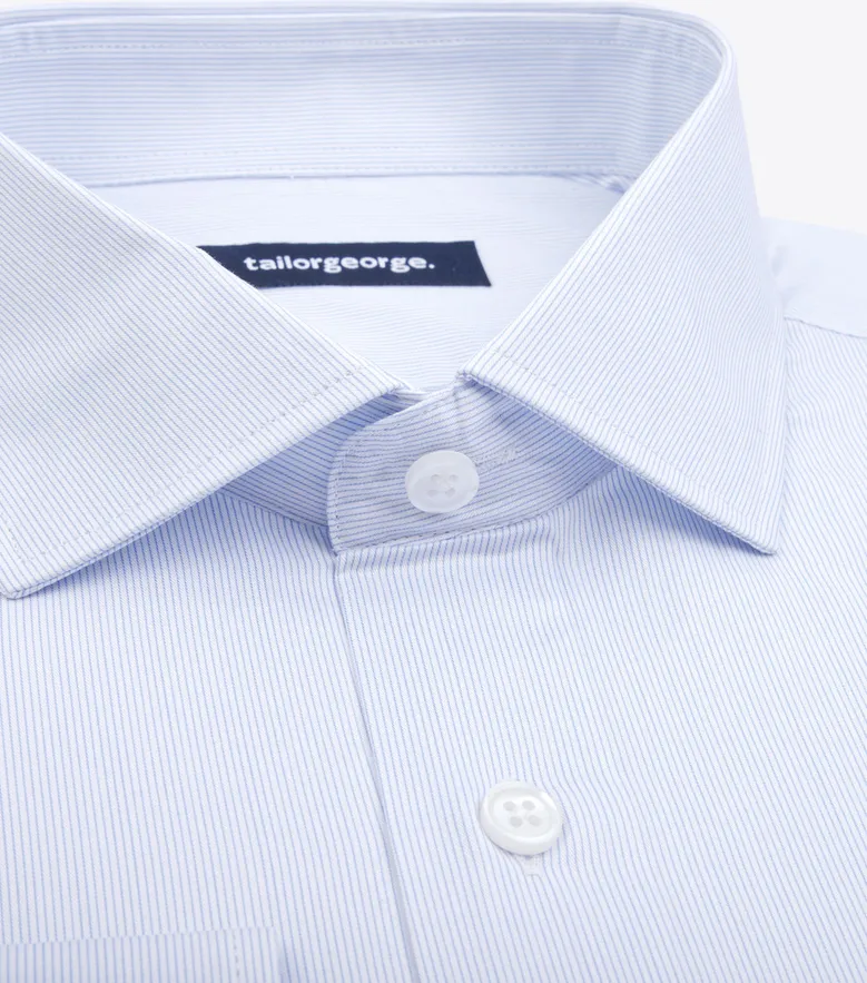 Camisa de popelina blanca lisa de fácil planchado