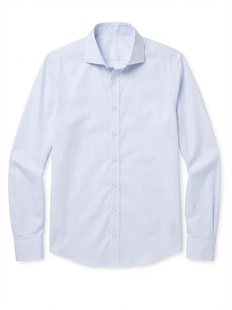 Camisa de popelina blanca lisa de fácil planchado