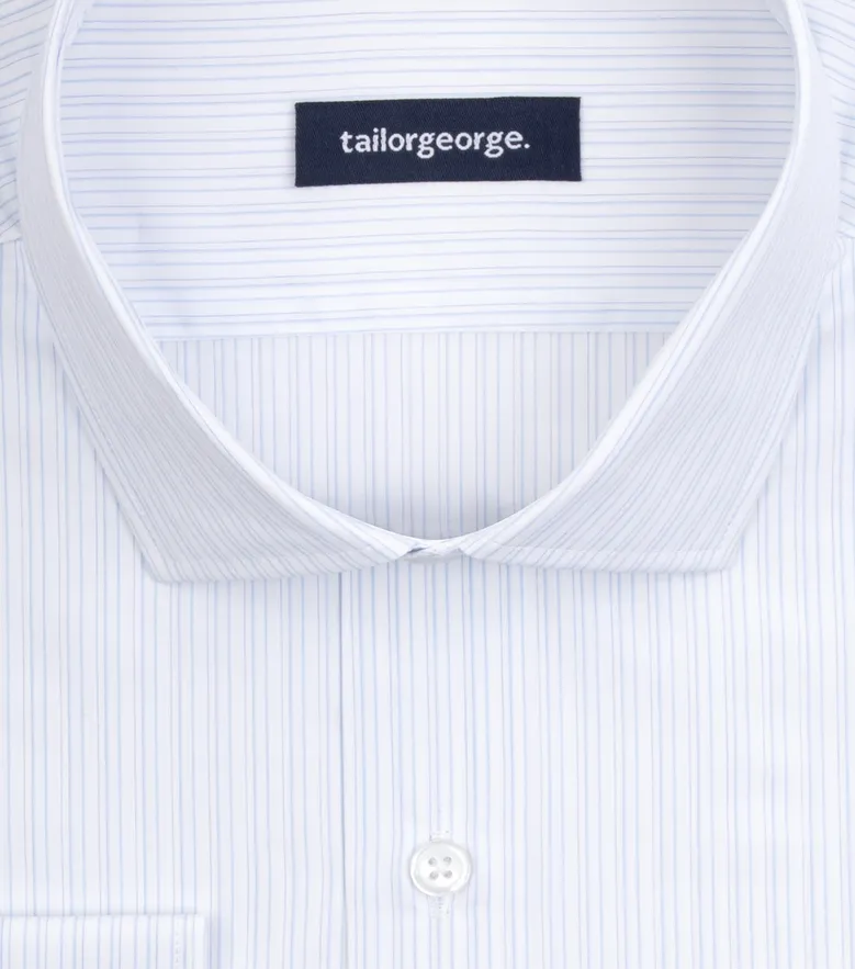 Camisa de popelina blanca lisa de fácil planchado