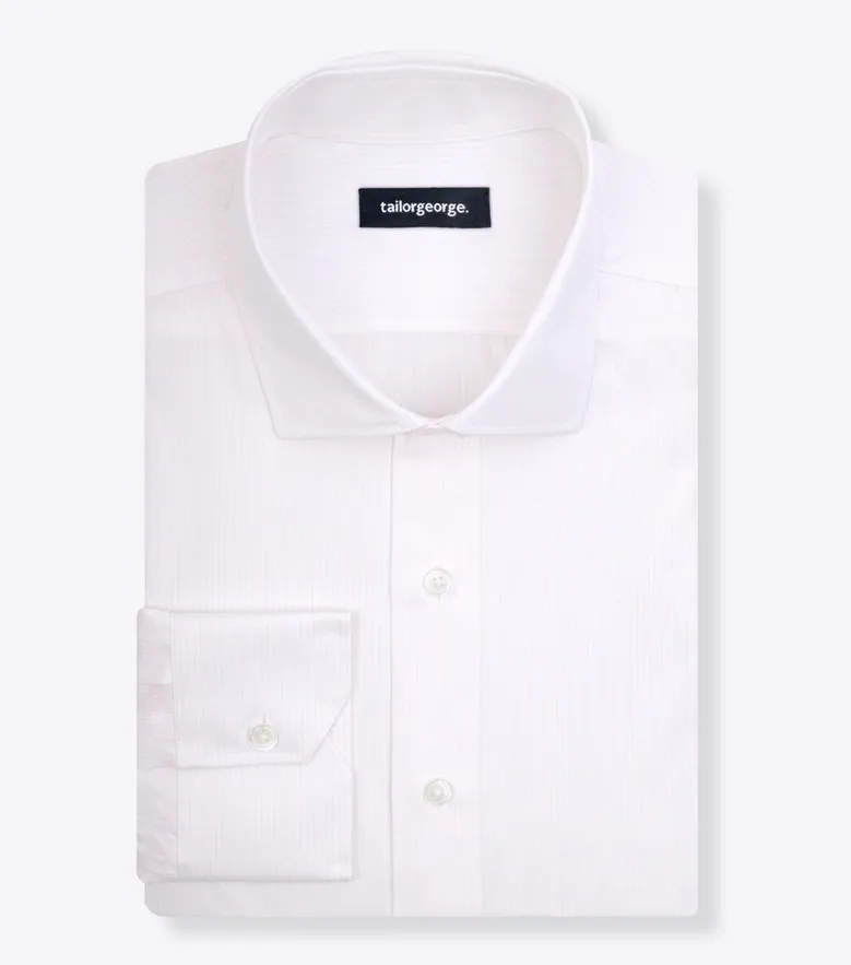 Camisa de popelina blanca lisa de fácil planchado