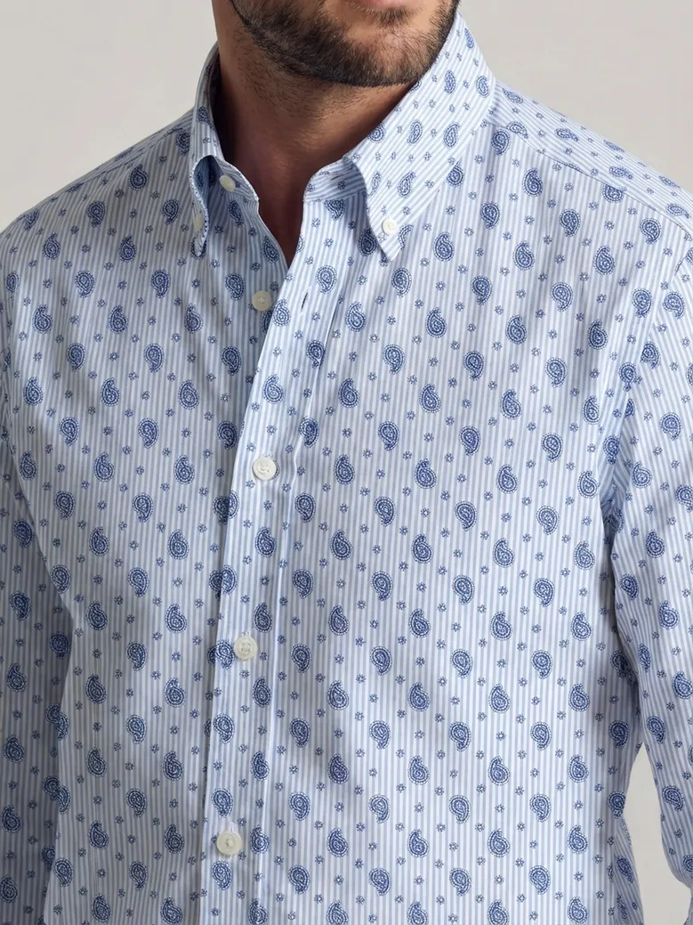 Camisa de popelina blanca lisa de fácil planchado