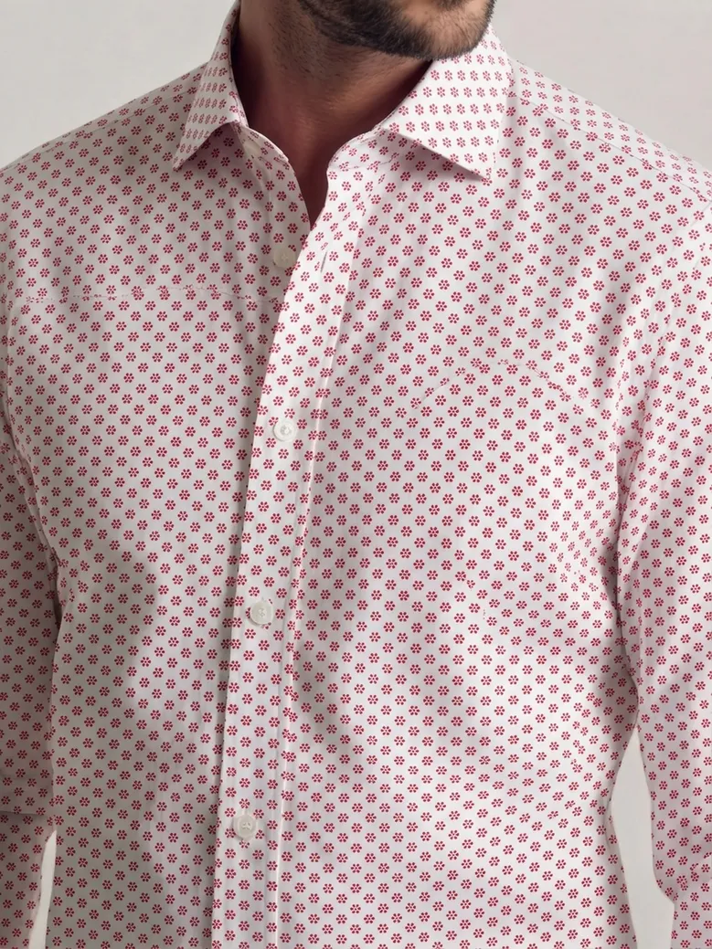 Camisa de popelina blanca lisa de fácil planchado
