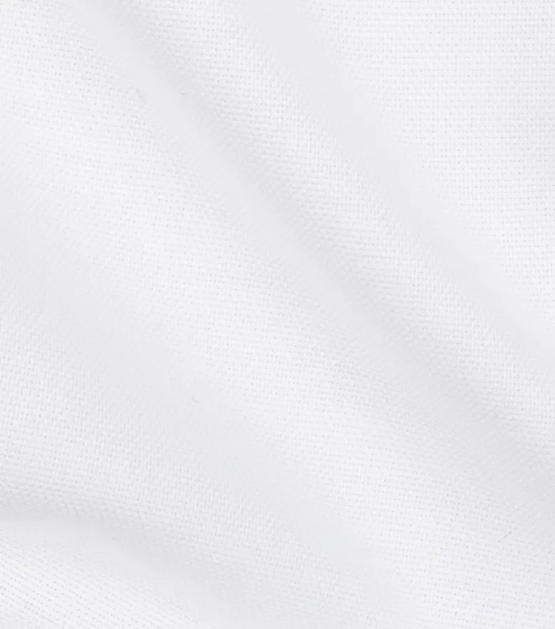 Camisa de popelina blanca lisa de fácil planchado