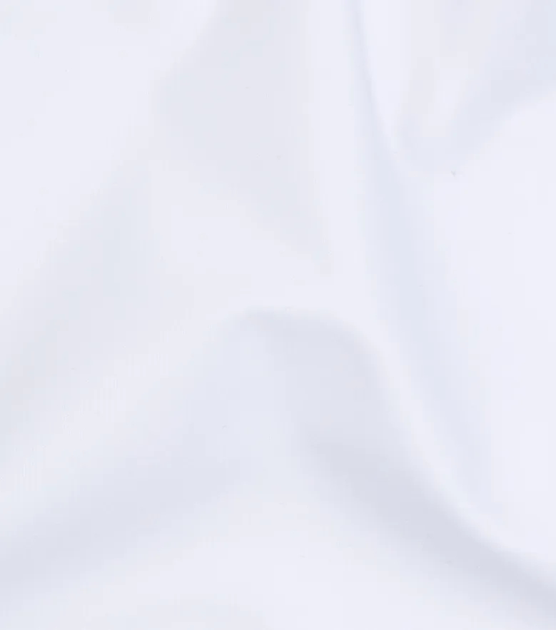 Camisa de popelina blanca lisa de fácil planchado