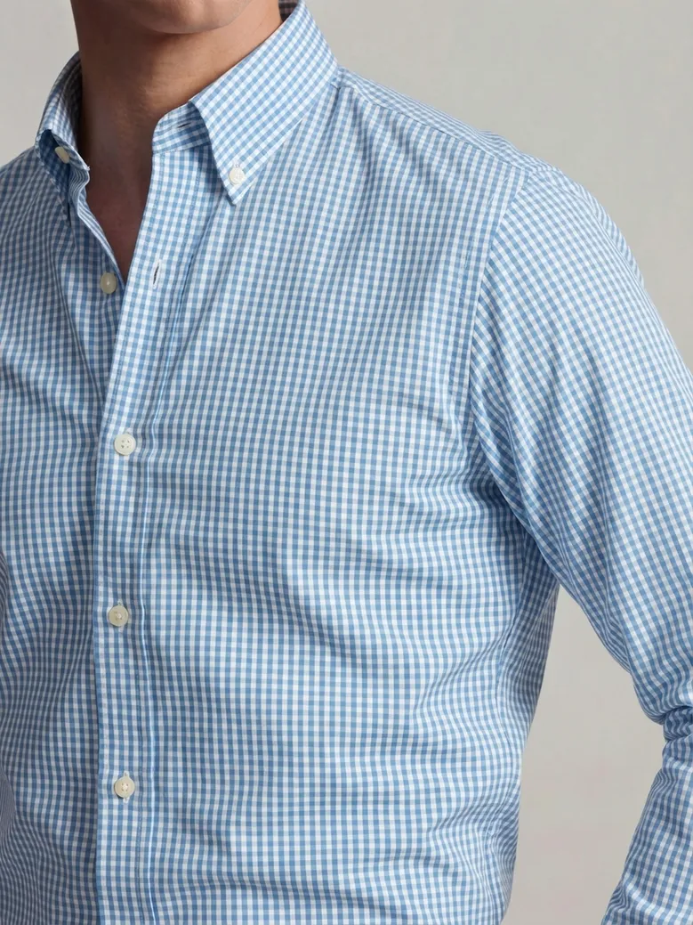 Camisa de popelina blanca lisa de fácil planchado