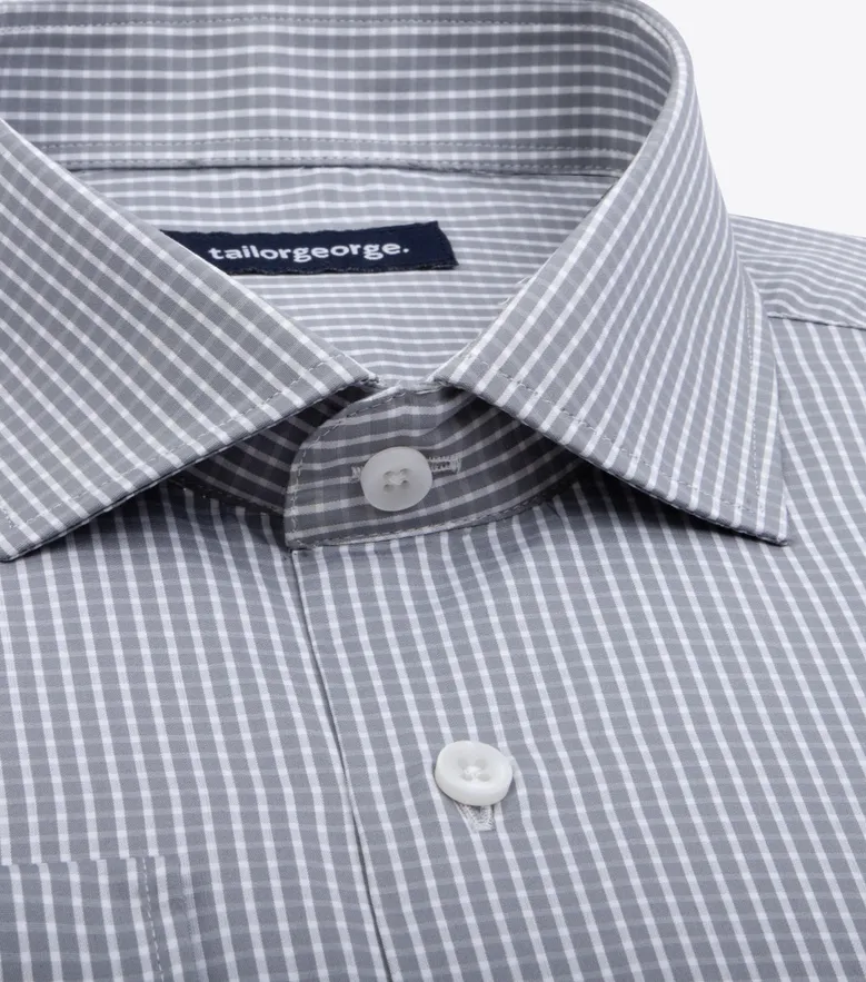 Camisa de popelina blanca lisa de fácil planchado