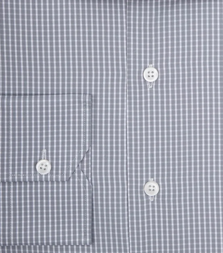 Camisa de popelina blanca lisa de fácil planchado
