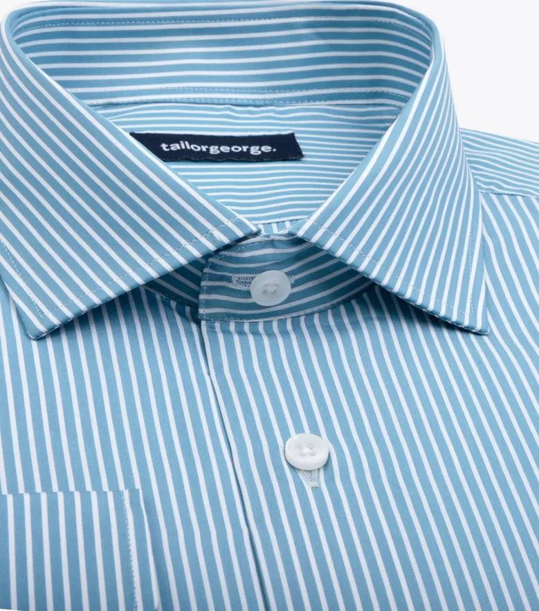 Camisa de popelina blanca lisa de fácil planchado