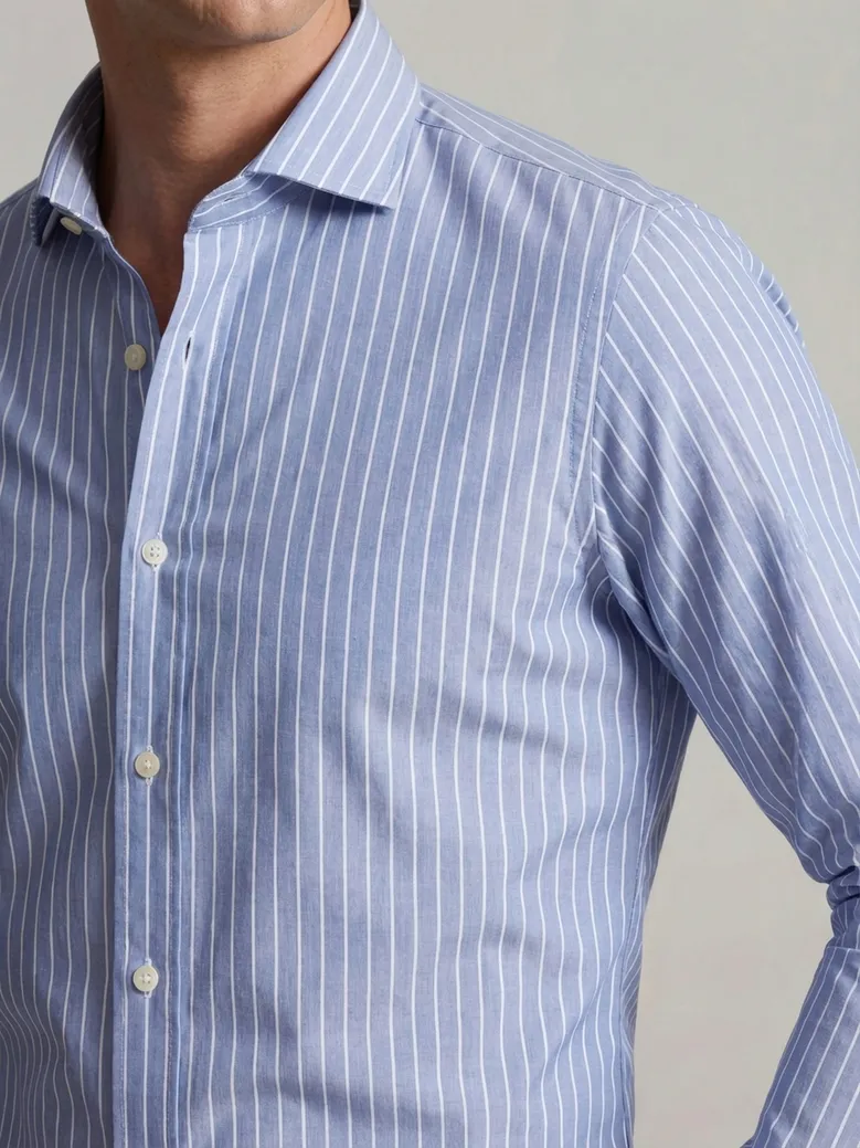 Camisa de popelina blanca lisa de fácil planchado