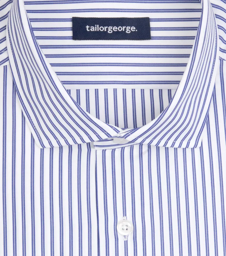 Camisa de popelina blanca lisa de fácil planchado
