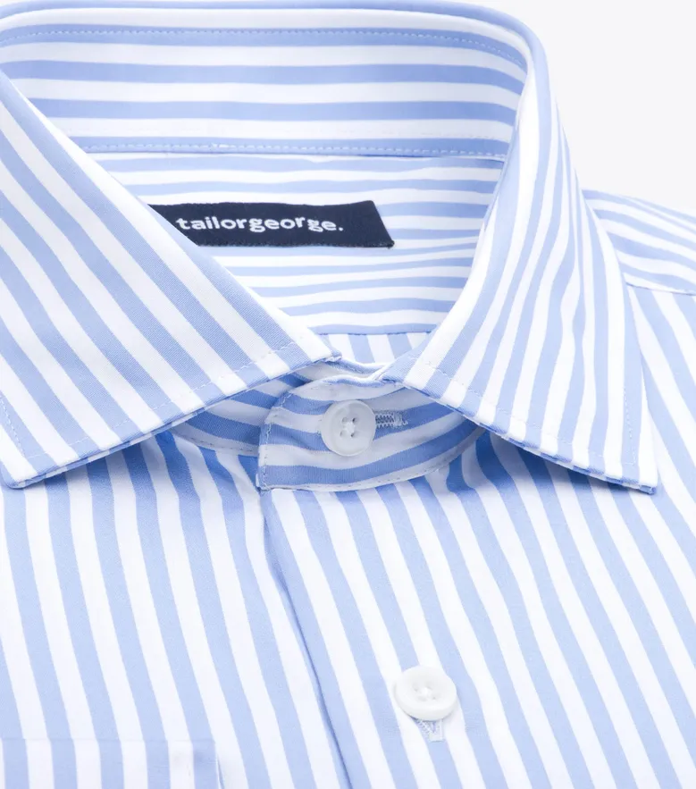 Camisa de popelina blanca lisa de fácil planchado