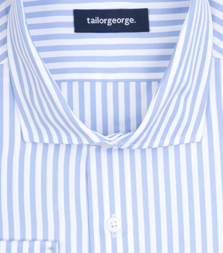Camisa de popelina blanca lisa de fácil planchado