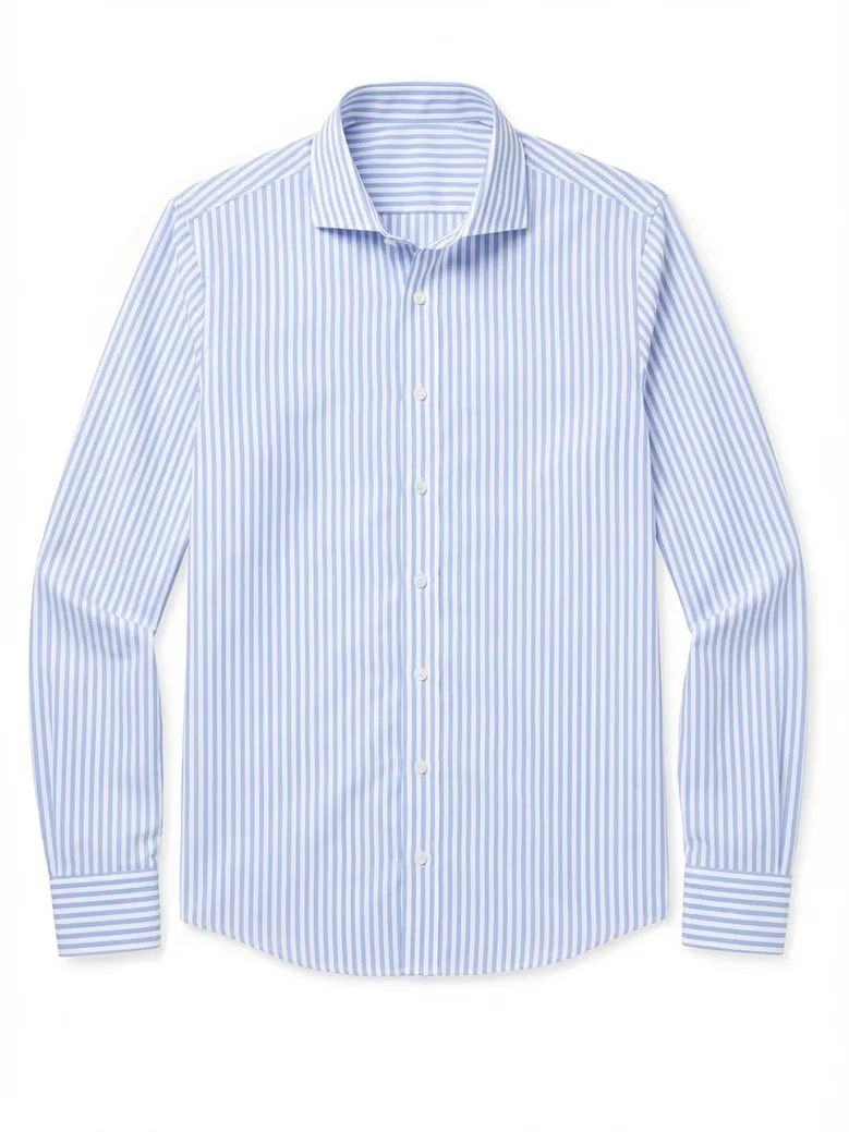 Camisa de popelina blanca lisa de fácil planchado
