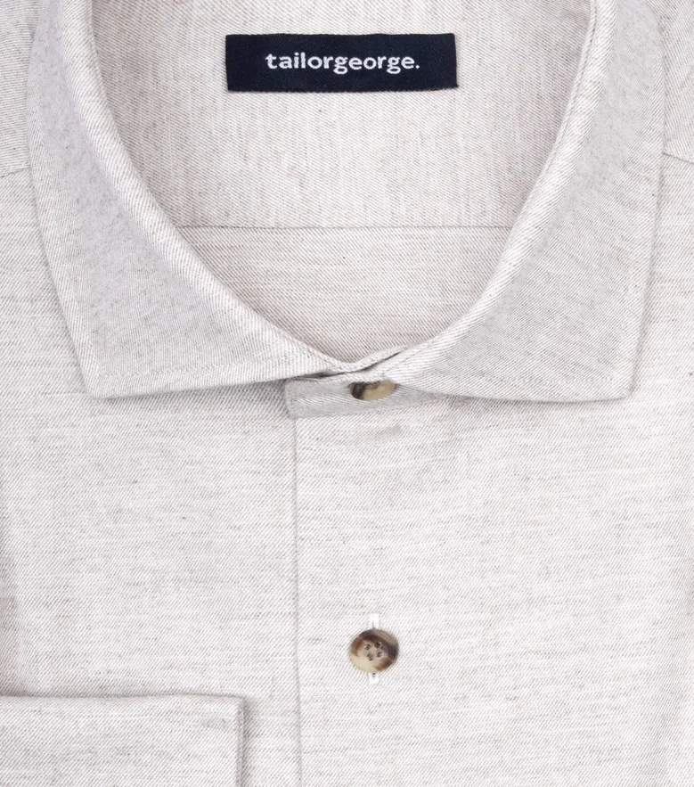 Camisa de popelina blanca lisa de fácil planchado