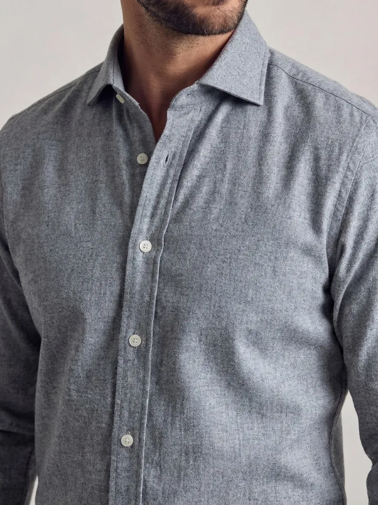 Camisa de popelina blanca lisa de fácil planchado