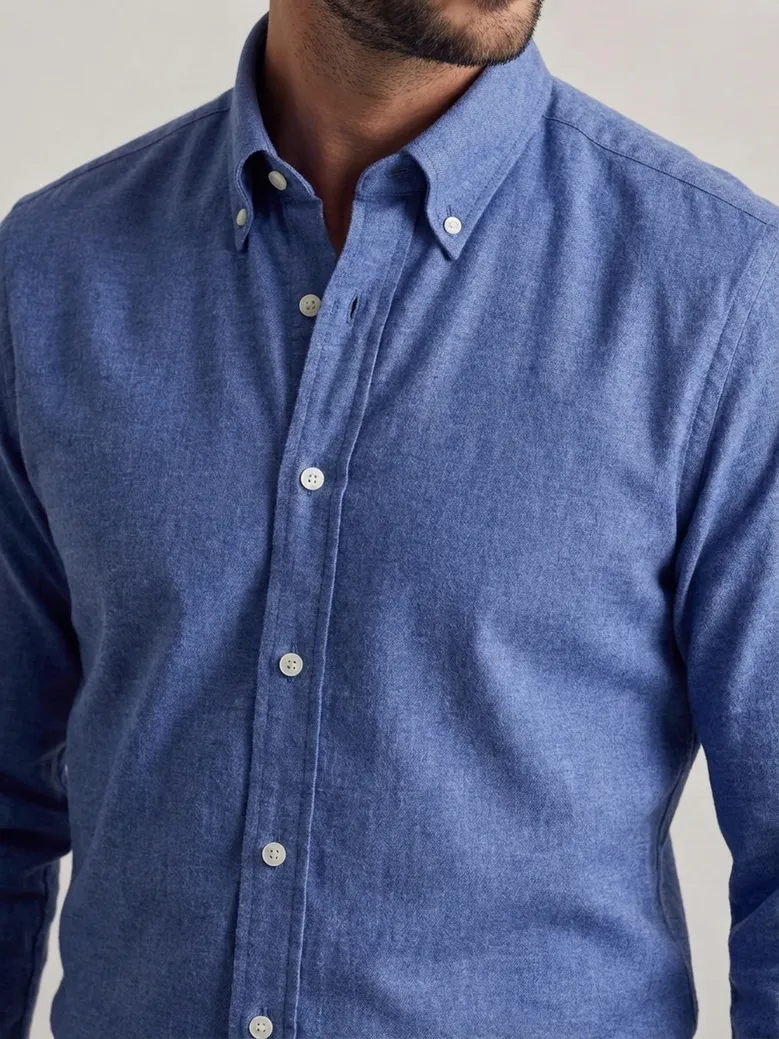 Camisa de popelina blanca lisa de fácil planchado