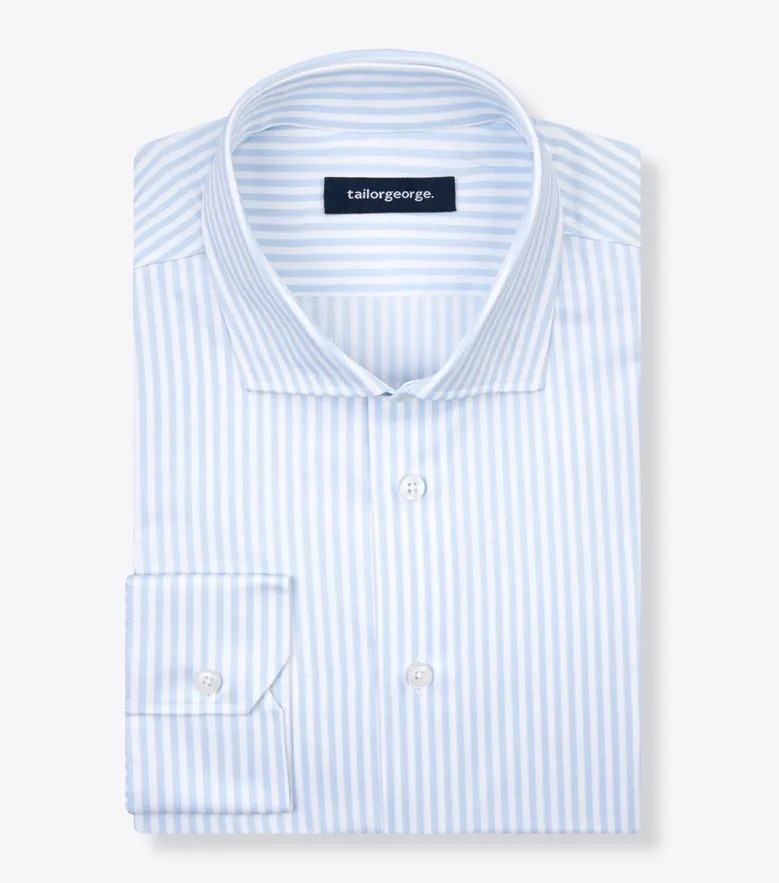 Camisa de popelina blanca lisa de fácil planchado