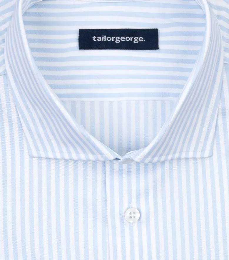Camisa de popelina blanca lisa de fácil planchado
