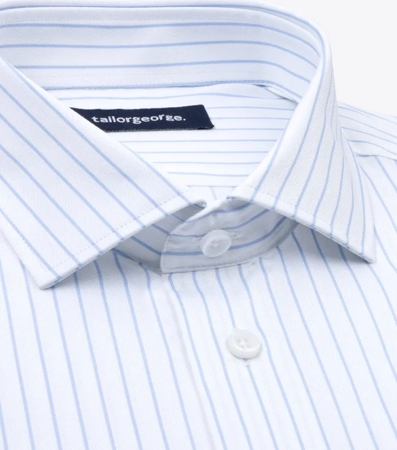 Camisa de popelina blanca lisa de fácil planchado
