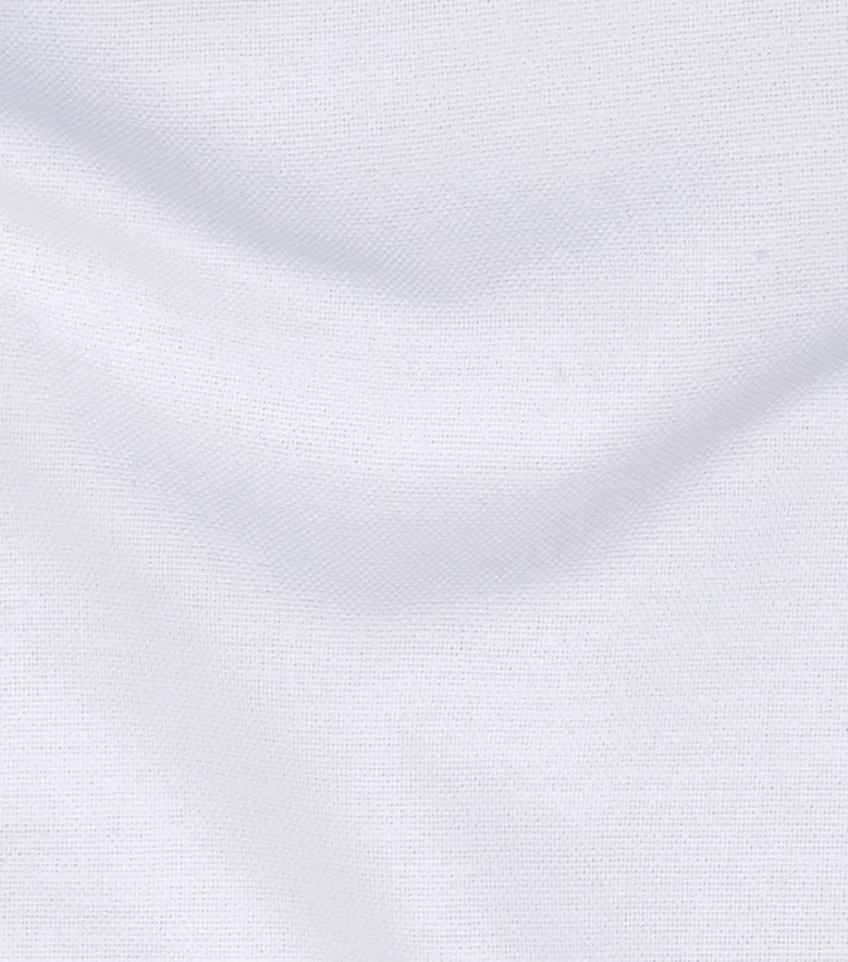 Camisa de popelina blanca lisa de fácil planchado