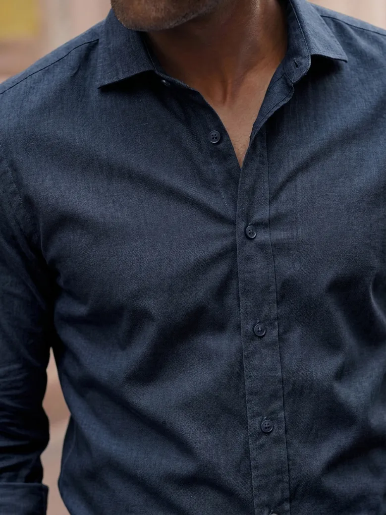 Camisa de popelina blanca lisa de fácil planchado