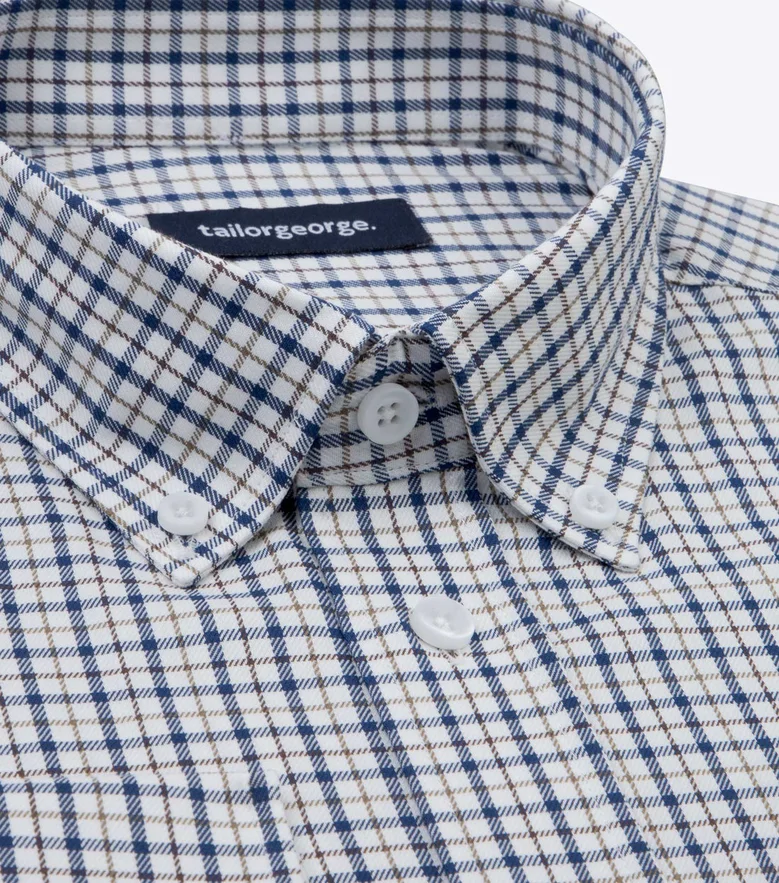 Camisa de popelina blanca lisa de fácil planchado