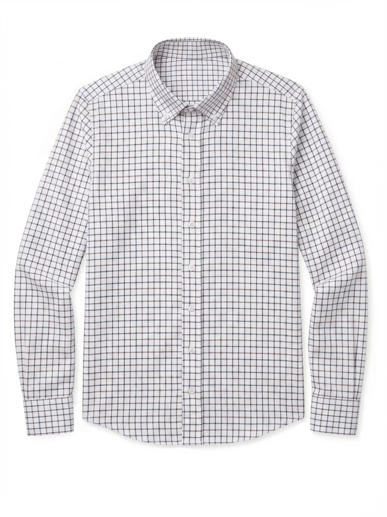 Camisa de popelina blanca lisa de fácil planchado