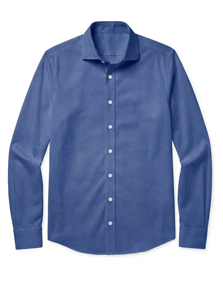 Camisa de popelina blanca lisa de fácil planchado