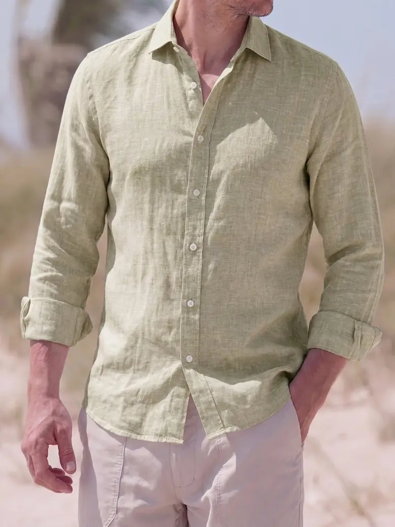 Camisa de popelina blanca lisa de fácil planchado