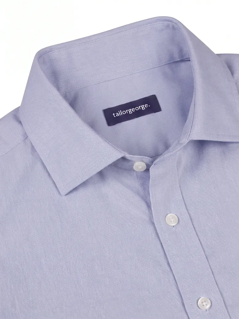 Camisa de popelina blanca lisa de fácil planchado